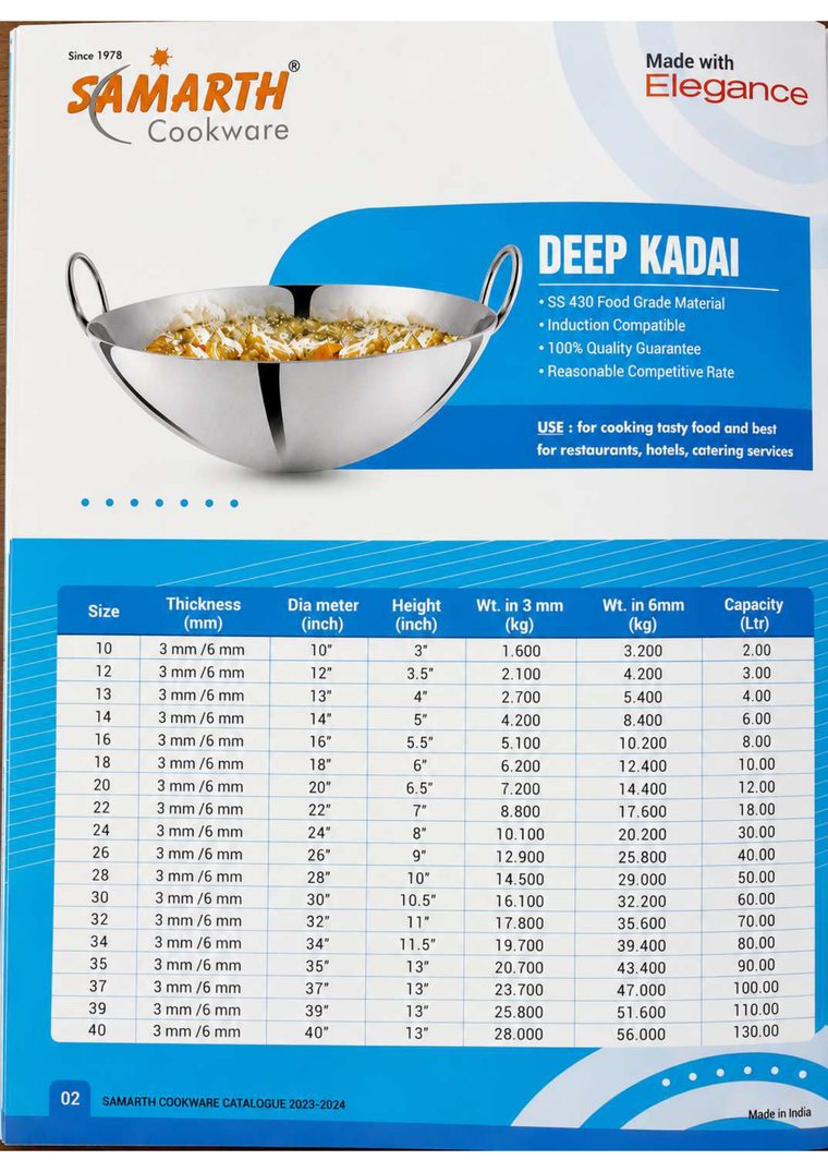 Samarth Cookware catalogue, page 3 of 10